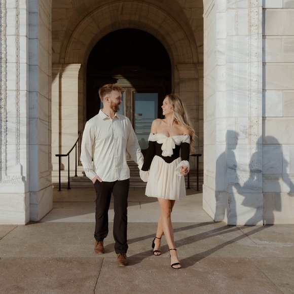 House of CB Alana Strapless Long Sleeve Minidress - Picture 2 of 7